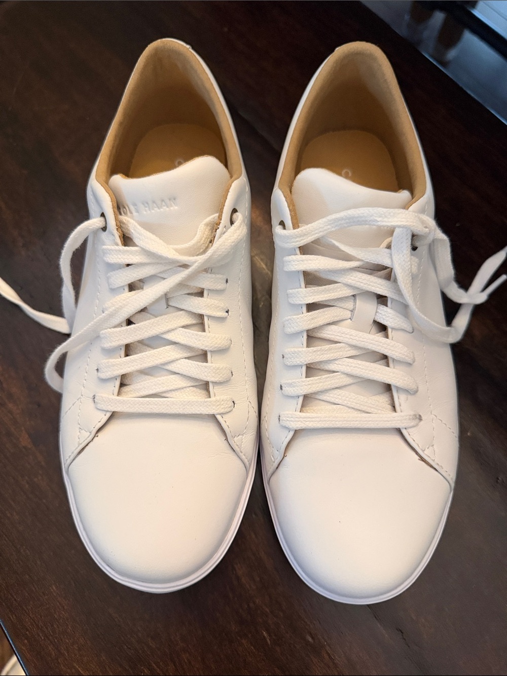 Cole Haan women’s White Leather Casual Sneakers 7 - Picture 2 of 6